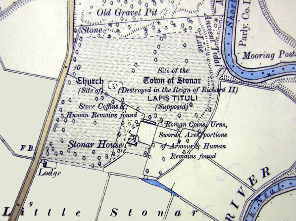 1881 Ordnance survey map of Stonar with link to modern ordnance survey map