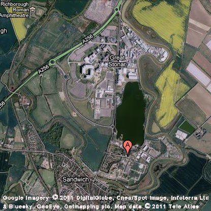 Sattelite image of Stonar, Kent, England